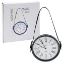 Round Black Wall Clock with Strap [233821]