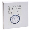 Round Black Wall Clock with Strap [233821]