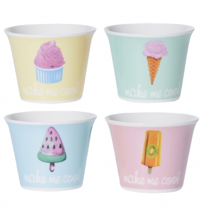 4 Piece Porcelain Ice Cream Cups Set [880380]