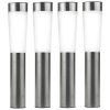 2 x 56cm Stainless Steel Solar Powered Led Light Posts [813751]