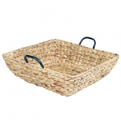 Large Woven Water Hyacinth Square Basket 51x18cm [231779]