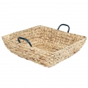 Large Woven Water Hyacinth Square Basket 51x18cm [231779]