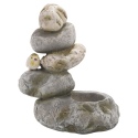 Stone Flower Pot Ornament with Bird 2 ass [432897]