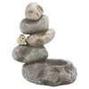 Stone Flower Pot Ornament with Bird 2 ass [432897]