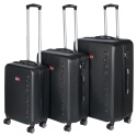 3 PCS 4 Wheel Pure Norway ABS Suitcase Set 700785 43653002 Easygift Products