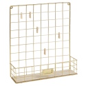 Golden Metal Rectangular Wall Shelf [533272]