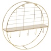 Round Golden Metal Wall Shelf [533289]