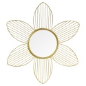 Gold Metal Mirror Flower Shape 50cm [534576]