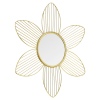 Gold Metal Mirror Flower Shape 50cm [534576]