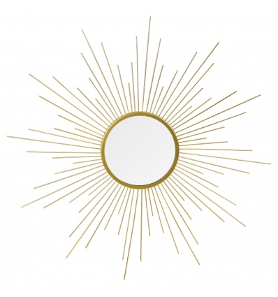 Sun Shape Gold Metal Mirror 60cm [534569]
