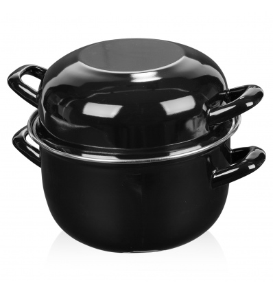 18cm Black Mussel Pan Set [006185]