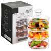Stackable 3 Tier Glass Candy Jar D125xH220MM [121463]
