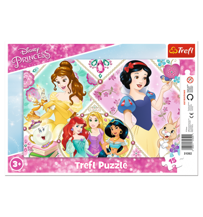 Puzzles - "15 Frame" - Cute  Princesses / Disney Princess [31352]