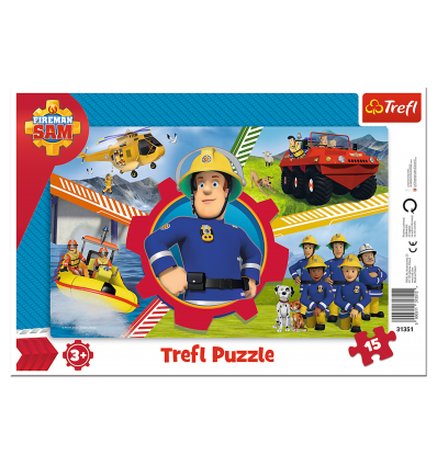 Puzzles - "15 Frame" - Fireman Sam's Day / Prism A&D Fireman Sam [31351]