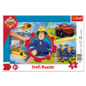 Puzzles - 15 Frame - Fireman Sam's Day / Prism A&D Fireman Sam [31351]