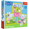 Puzzles - "3in1" - Peppa's happy day / Peppa Pig [34849]