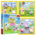 Puzzles - 3in1 - Peppa's happy day / Peppa Pig [34849]