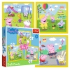 Puzzles - "3in1" - Peppa's happy day / Peppa Pig [34849]