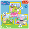 Puzzles - "3in1" - Peppa's happy day / Peppa Pig [34849]