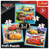 Puzzles - "3in1" - Preparations for the race / Disney Cars 3 [34848]