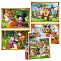 Puzzles - 4in1 - Masha's forest adventures / Animaccord Masha and the Bear [34329]