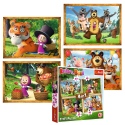 Puzzles - 4in1 - Masha's forest adventures / Animaccord Masha and the Bear [34329]