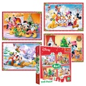 Puzzles - 4in1 - Christmas time / Disney Standard Characters [34325]