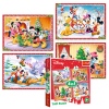 Puzzles - "4in1" - Christmas time / Disney Standard Characters [34325]