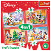 Puzzles - "4in1" - Christmas time / Disney Standard Characters [34325]