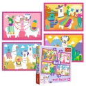 Puzzles - 4in1 - Llamas on vacation / Trefl [34322]