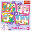 Puzzles - "4in1" - Llamas on vacation / Trefl [34322]