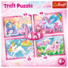 Puzzles - "4in1" - The magical world of unicorns / Trefl [34321]