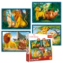 Puzzles - 4in1 - The Lion King and friends / Disney The King Lion [34317]