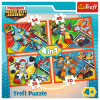 Puzzles - "4in1" - Transformers Academy / Hasbro Transformers Rescue Bots Academy [34313]