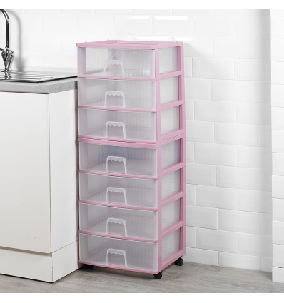 Plastic Pink Shelving Units