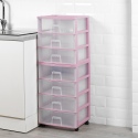 Plastic Pink Shelving Units