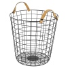 SEt of 2 Black Metal Baskets [538130]