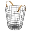 SEt of 2 Black Metal Baskets [538130]