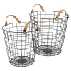 SEt of 2 Black Metal Baskets [538130]