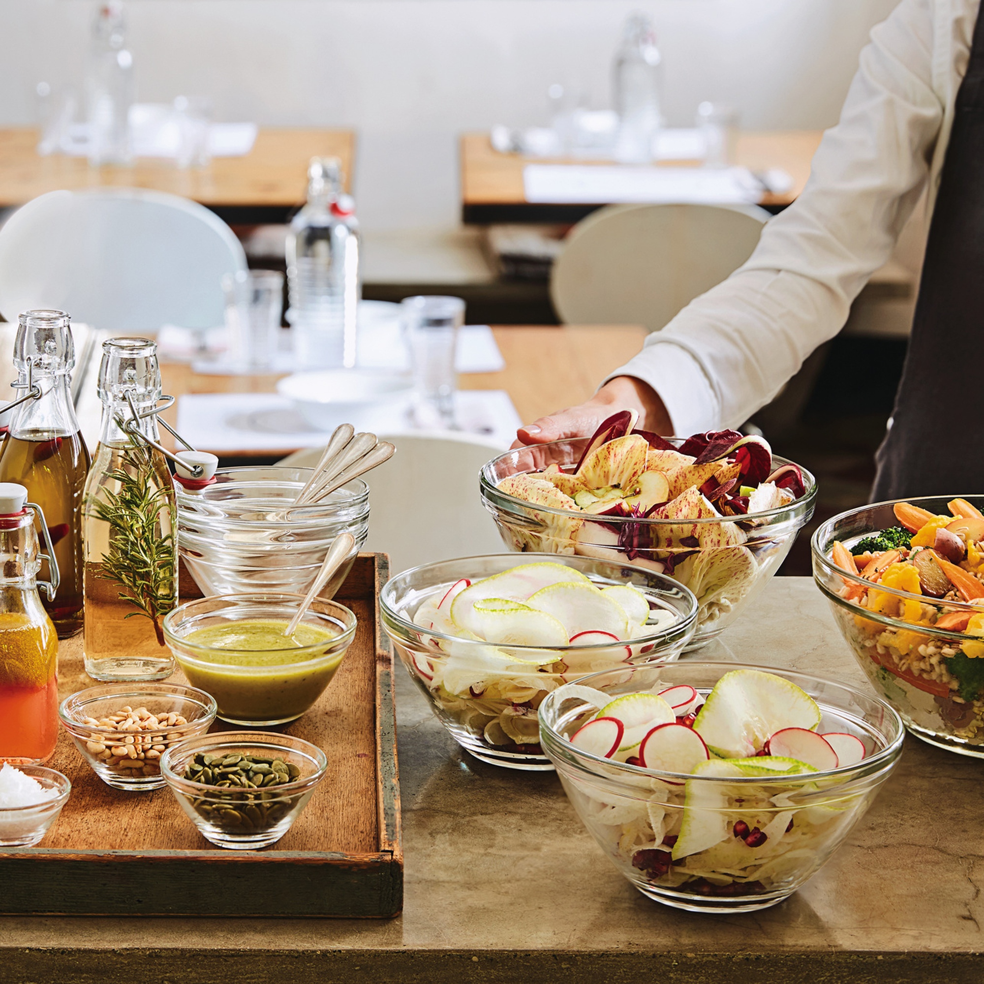 Bormioli Rocco Pompei Stackable Clear Glass Dessert Mini Bowl Modern