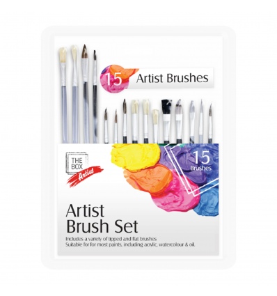 Artist Paint Brush Set - 15 Pack [303422]