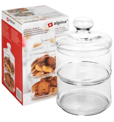 Alpina 2 Tier Stackable Storage Jar [148250]