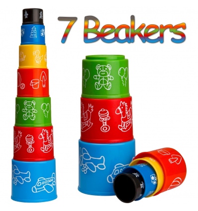 7 pcs Stacking Cups Beakers