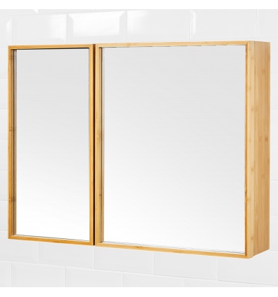 Taio 2 Door Bamboo Mirror Cabinet [098955]