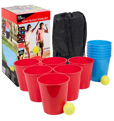 15 PCS Bucket Beer Pong XXL Set