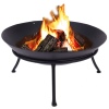 57cm Cast Iron Fire Bowl On Stand [484052]