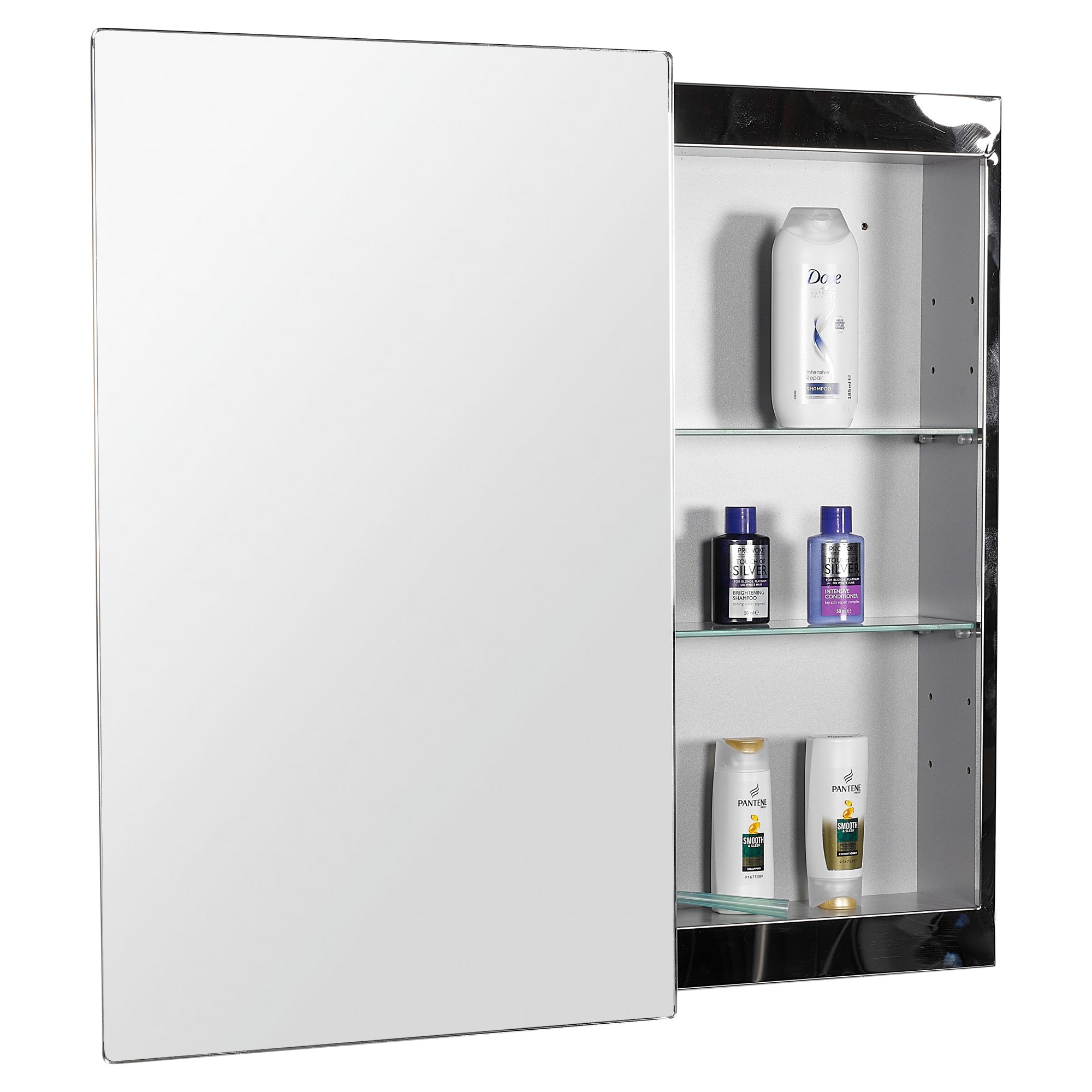 Wall Mounted Bathroom Mirror Sliding Door Medicine Make Up