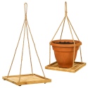 Square Wooden Trays on Ropes