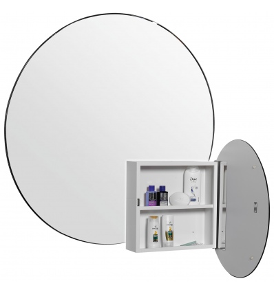 Croydex Cino Round Bathroom Mirror Cabinet [093332][165692]