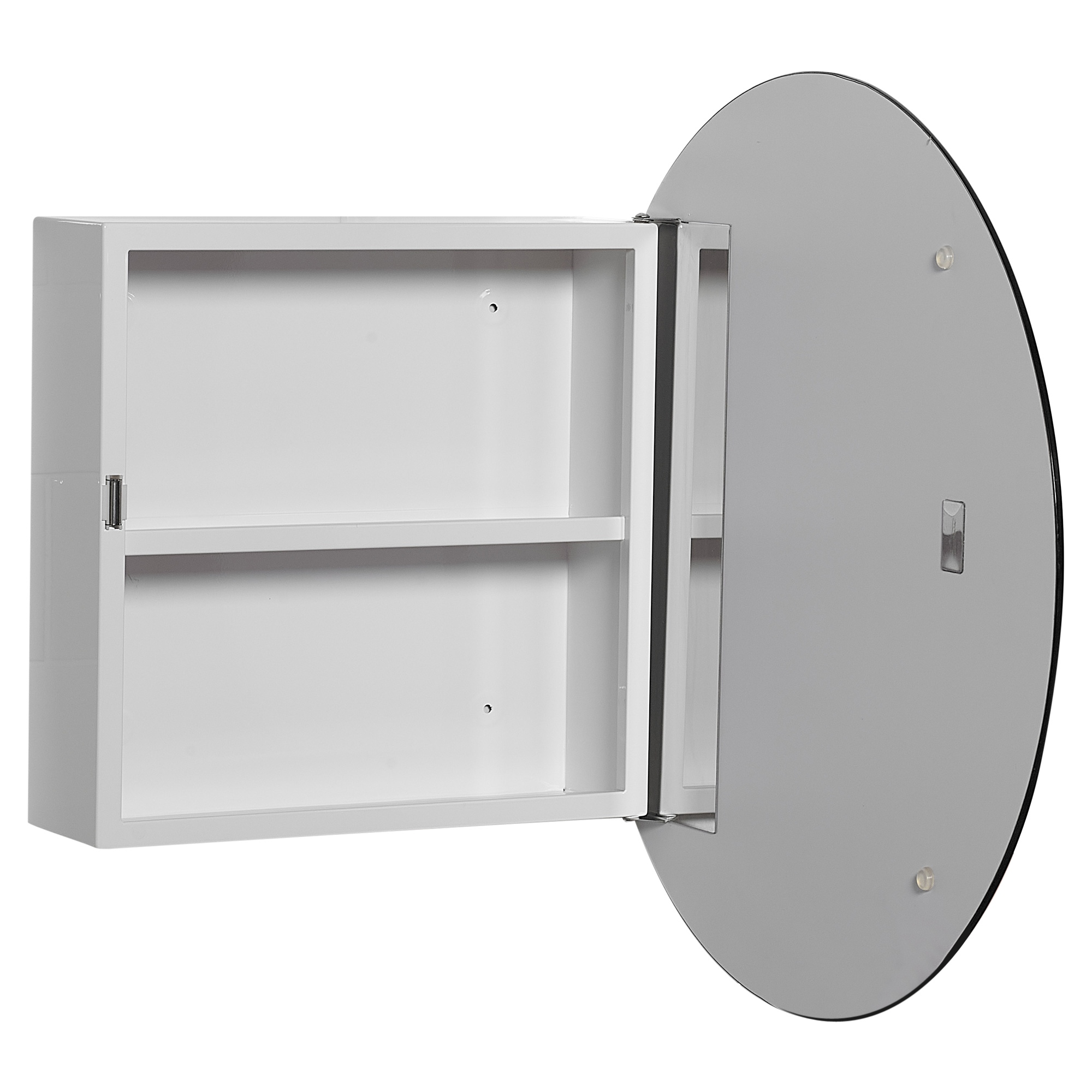 Round Steel Bathroom Mirror Wall Mounted Storage 1 Shelf Modern Design 5012044093332 eBay